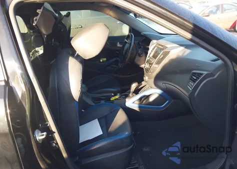 2013 Hyundai Veloster Turbo W/Blue from USA, damaged, VIN KMHTC6AE1DU151635